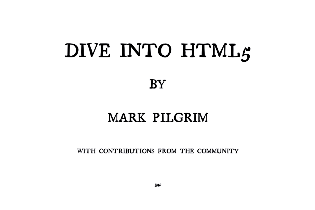 Dive Into HTML5