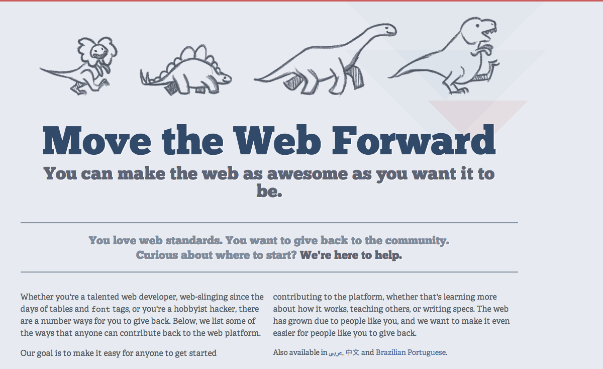 move the web forward