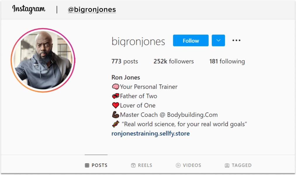 big ron jones instagram