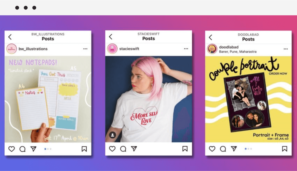 instagram art product examples