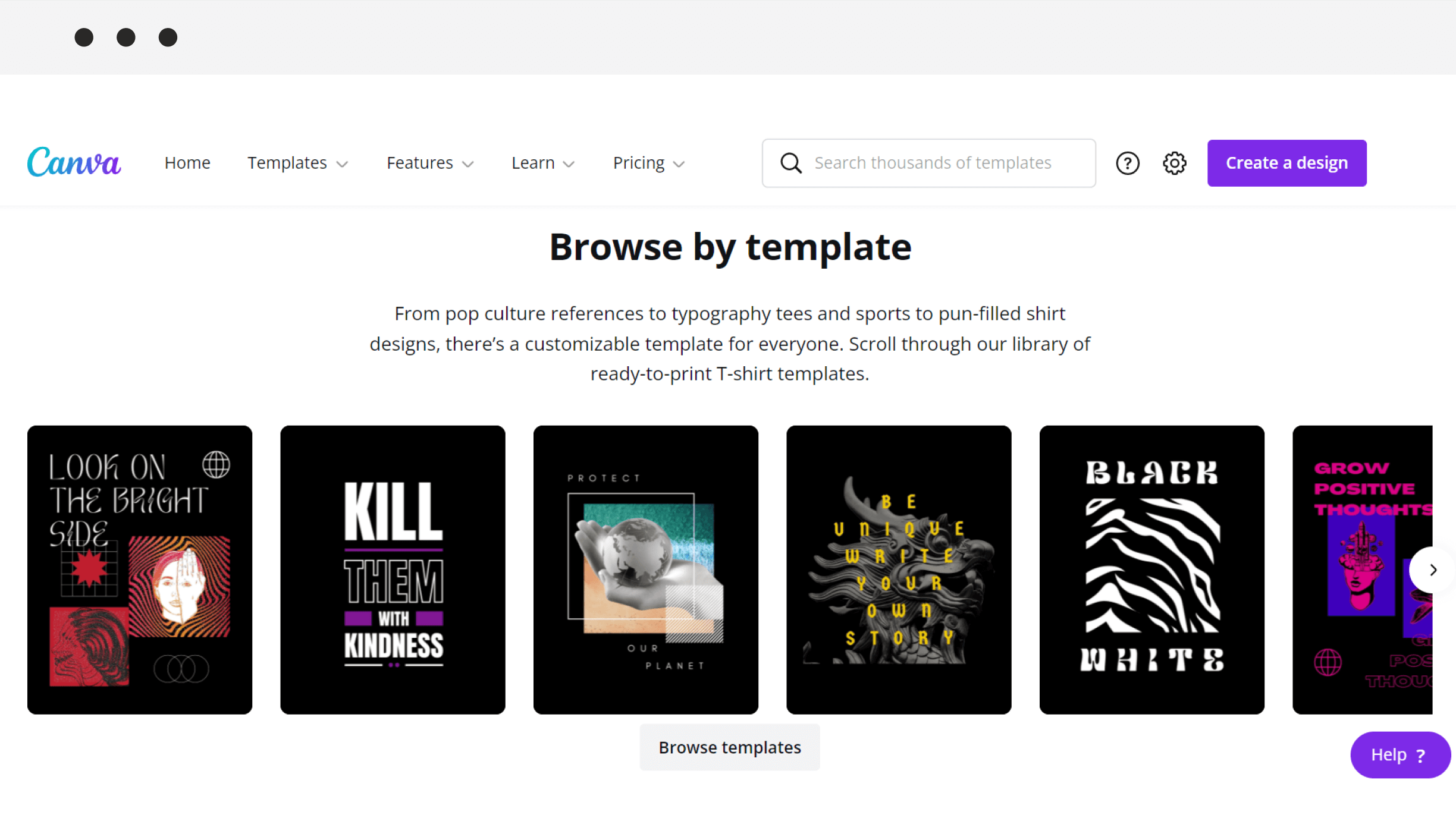 Canva t-shirt templates