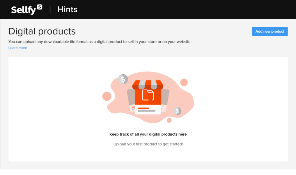 add digital products to your Sellfy store