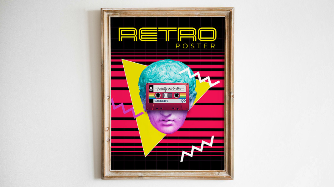 90's retro design poster