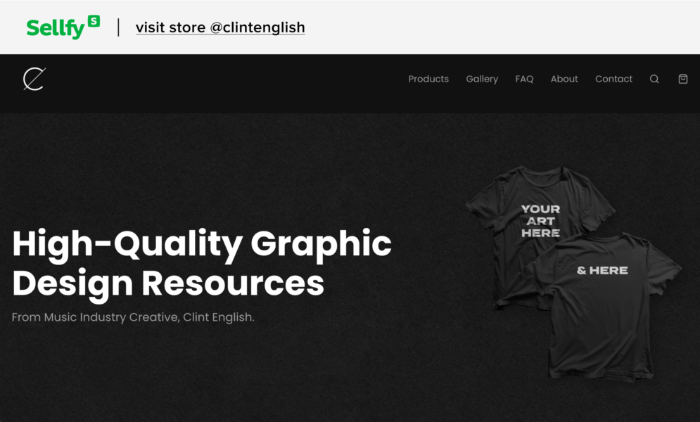 Clintenglish Sellfy store