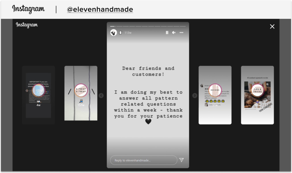 elevenhandmade instagram