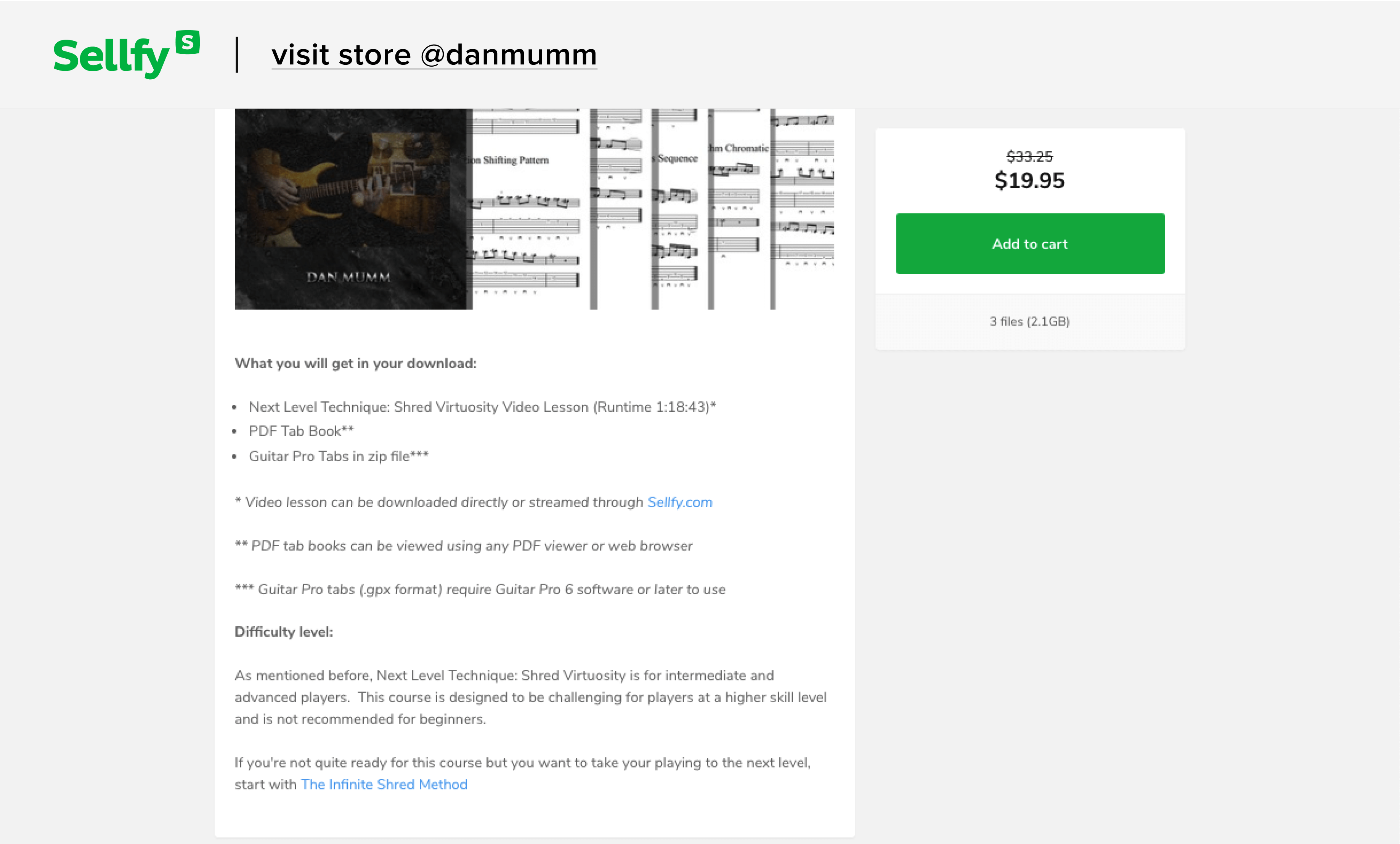 Danmumm Sellfy store example