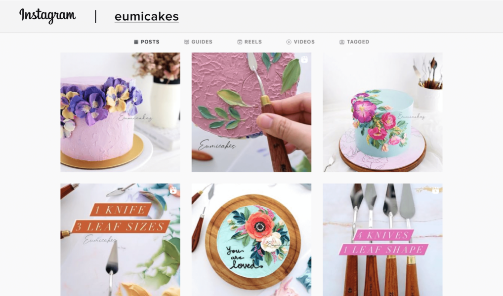 Eumicecakes instagram