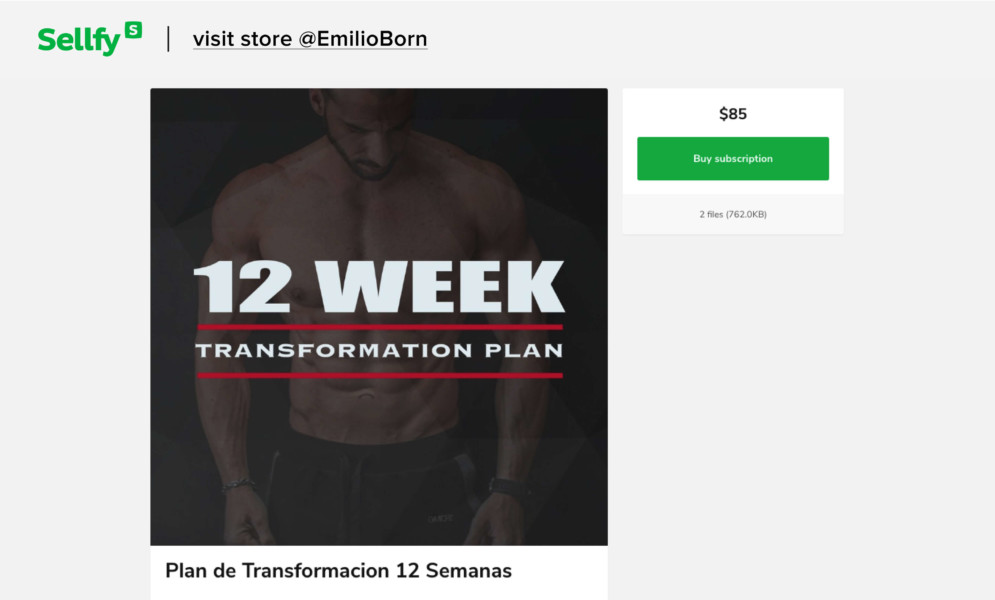 Sellfy Store example - Emilio Born