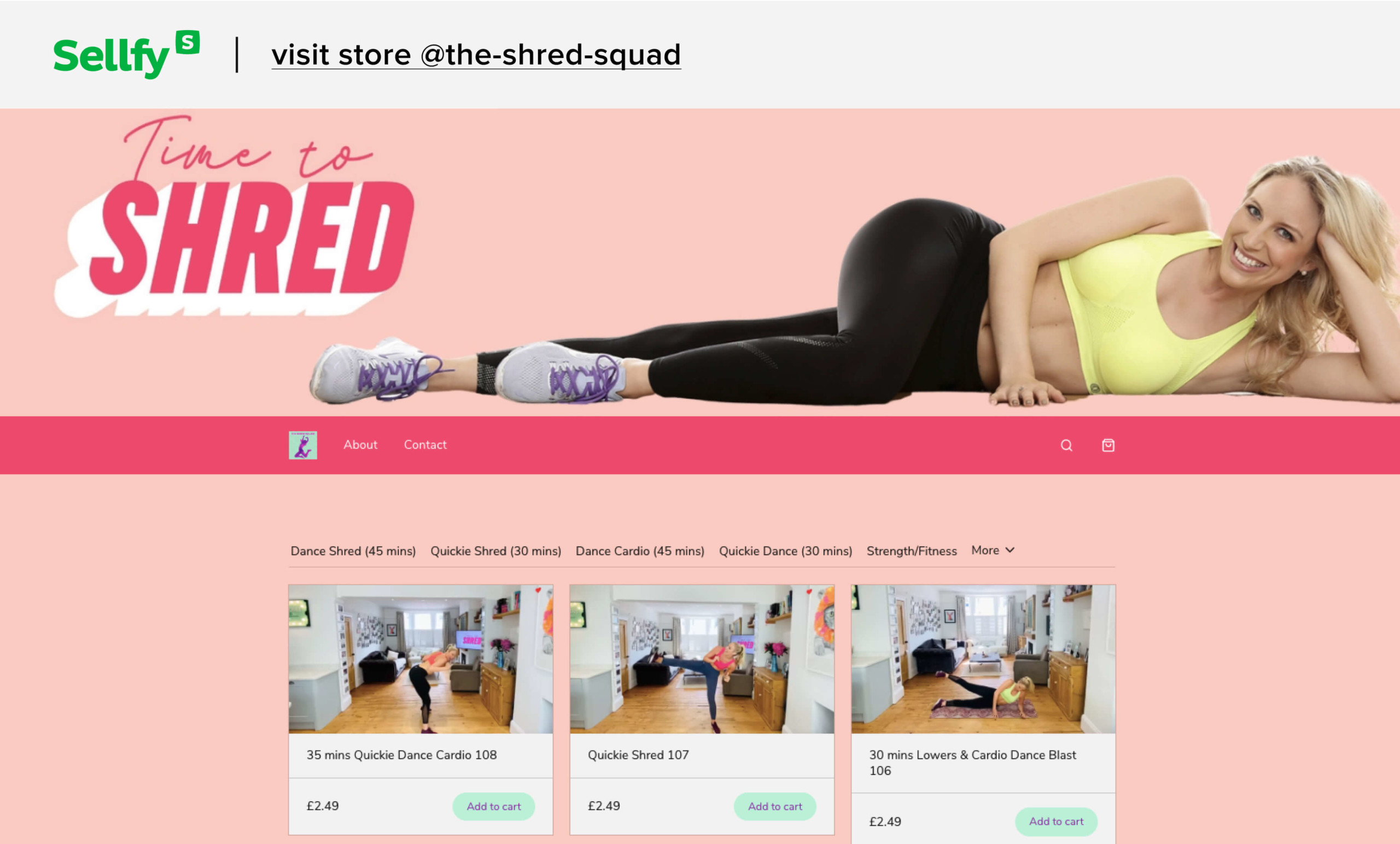 Sellfy store example - the-shred-squad