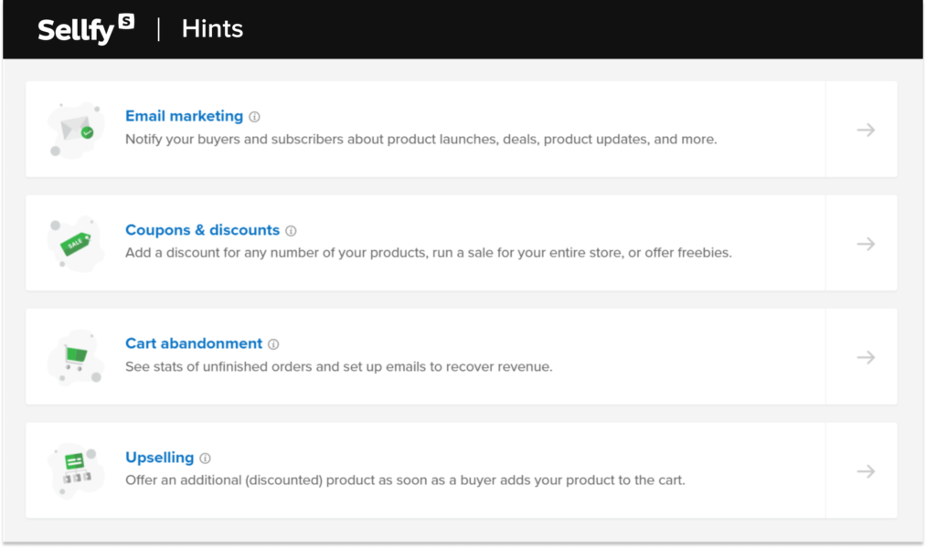 Sellfy's marketing tools-2