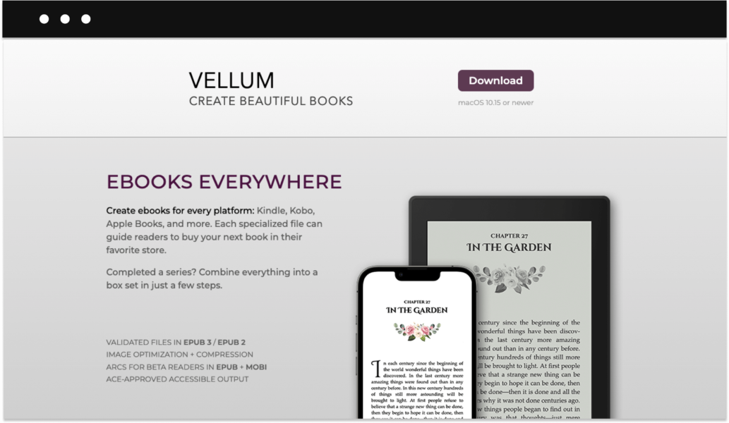 eBook creator software - Vellums