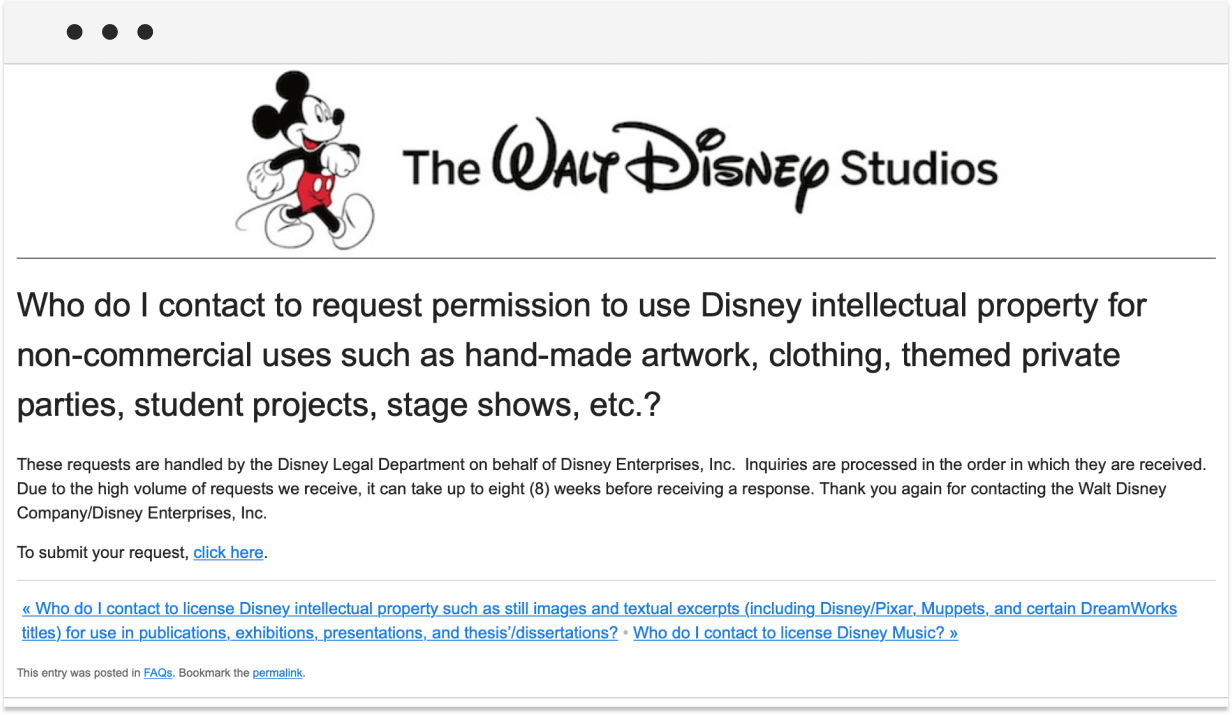 walt disney studios copyright