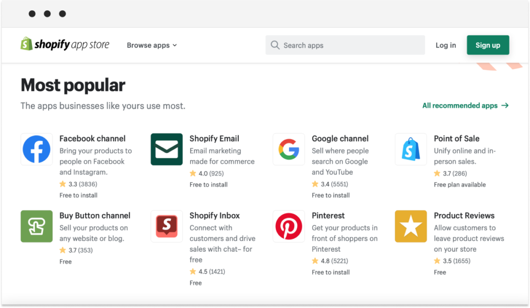 shopify app store
