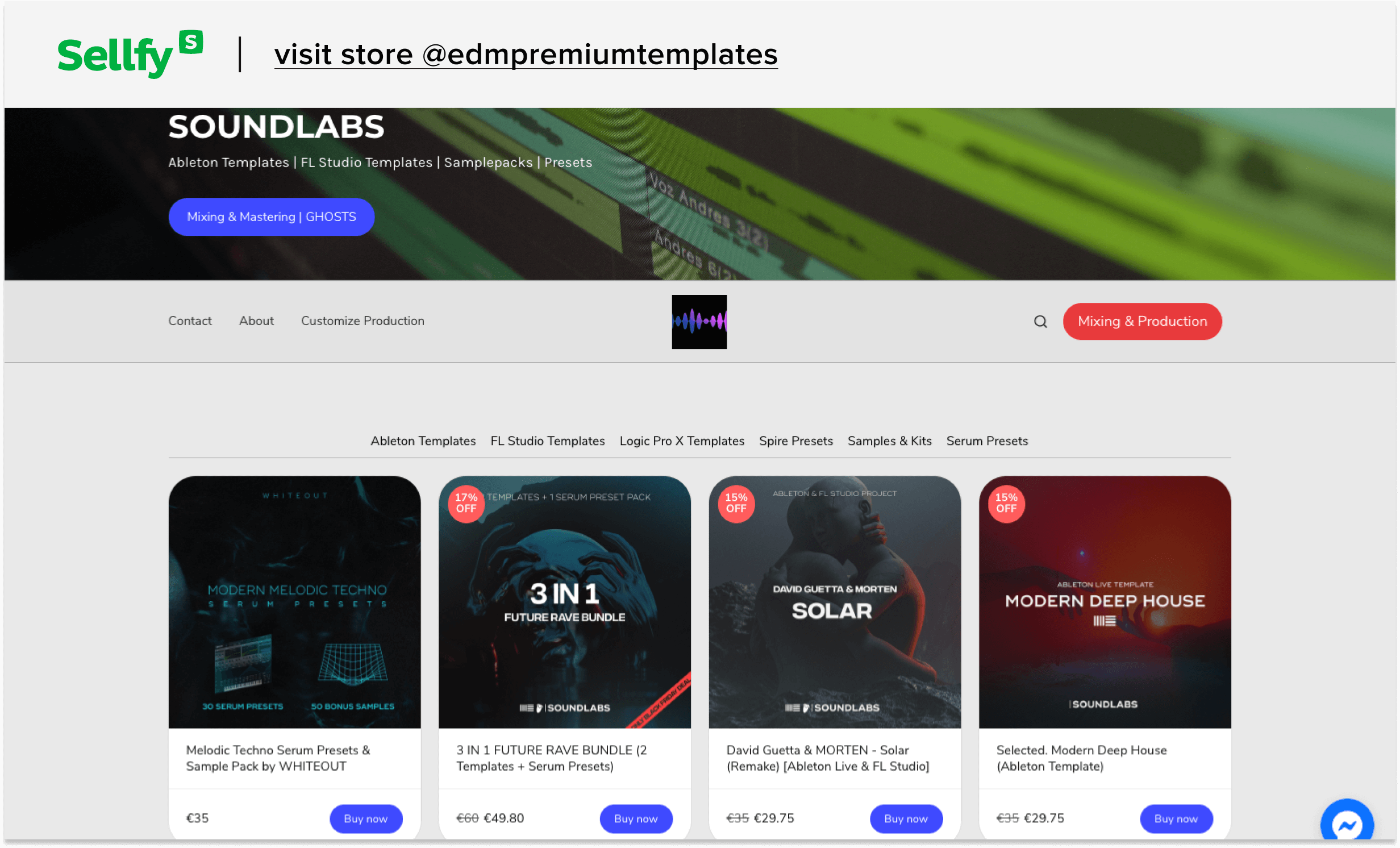 Music products store example