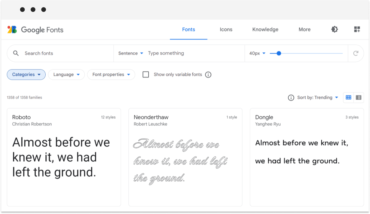 google fonts