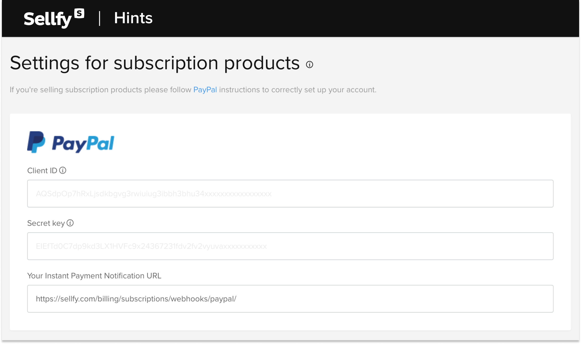 sellfy sell subscriptions with paypal