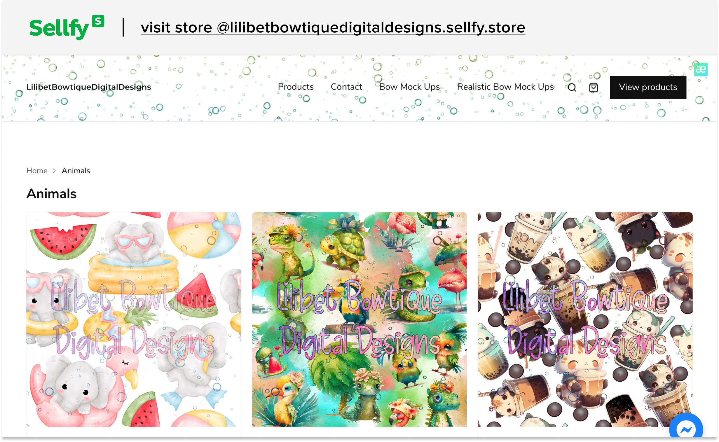 lilibet bowtique sellfy store