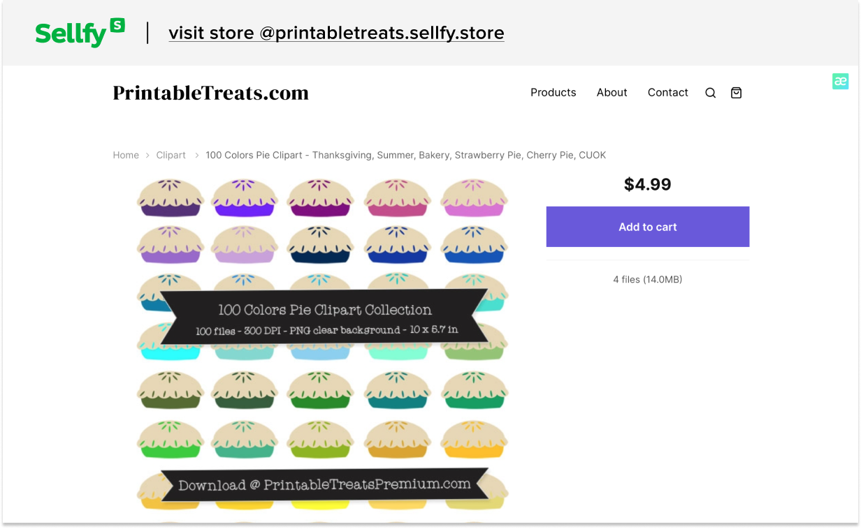 printable treats sellfy store