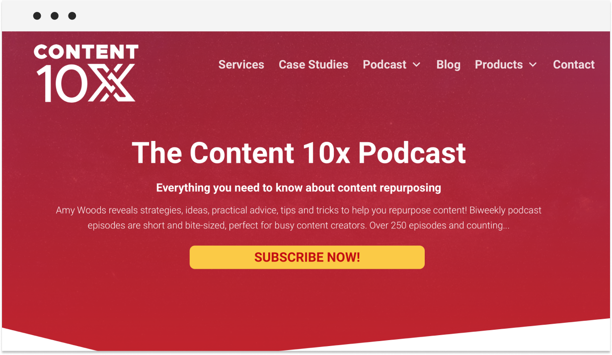 the content 10x podcast