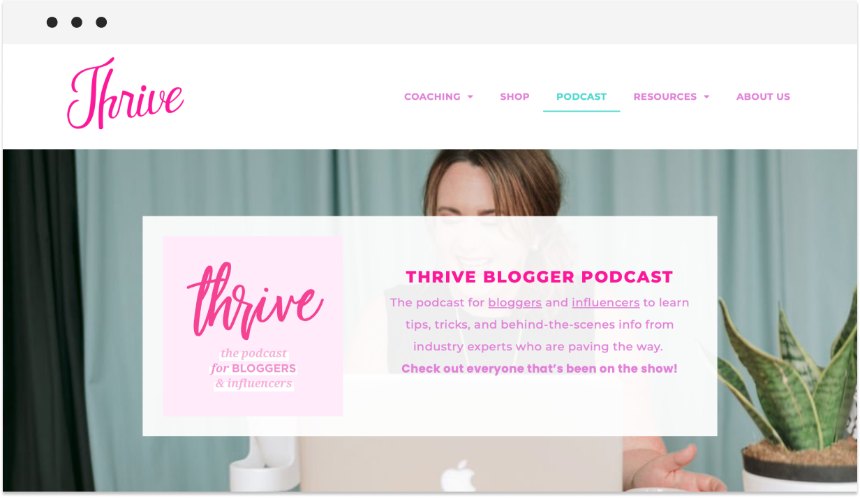 thrive blogger podcast