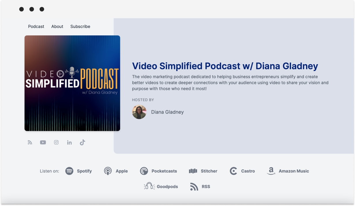 video simplified podcast