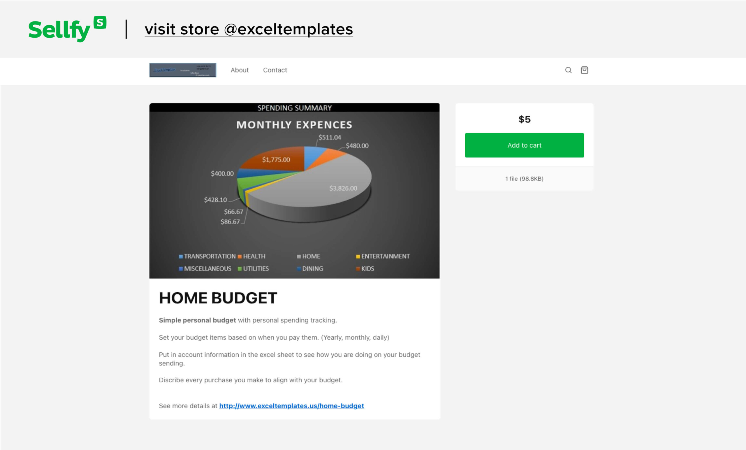 Home budget template