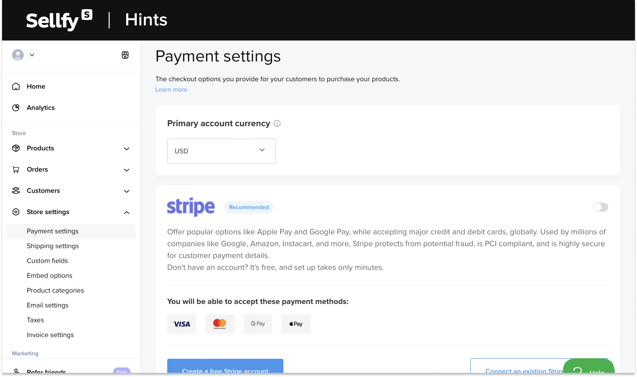 Sellfy creators: choose from multiple payment options (<span style="font-weight: 400;">Apple Pay, Google Pay, PayPal, etc.) </span>to get paid your way.